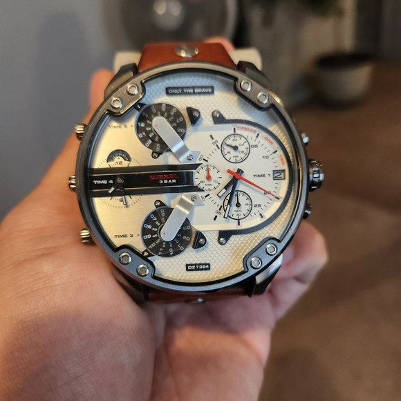 Diesel Chronograph Watch with Brown Leather Strap - Picture 1 of 2